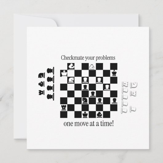 Invitation Conception inspirée des échecs classiques (Devant)