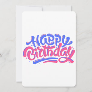 Invitation Conception Joyeux Anniversaire aux Lettres Manuscr