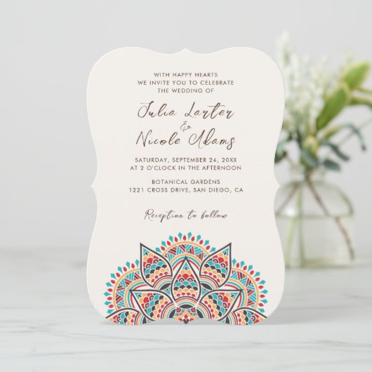 Invitation Conception Mandala classique (Debout devant)