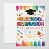 Invitation Conception manuelle modifiable Diplôme préscolaire (Devant / Derrière)