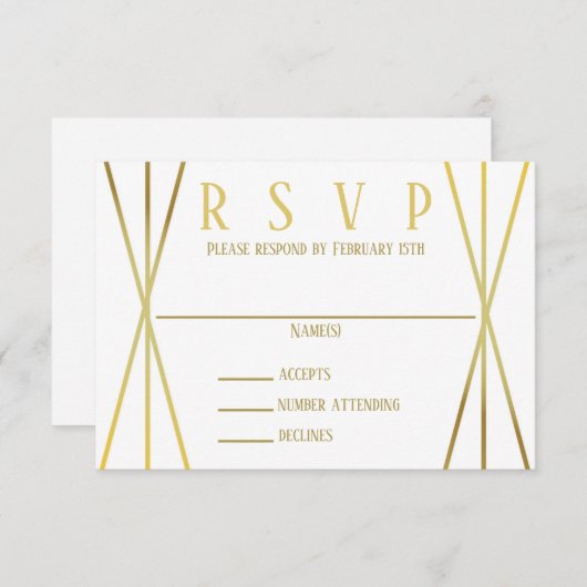Invitation Conception milieu de gamme - RSVP (Devant / Derrière)