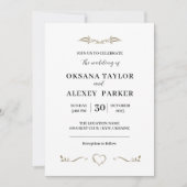 Invitation Conception minimale de l'intendance mariage (Devant)