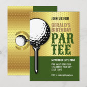 Invitation Conception minimaliste du Golf Party (Devant / Derrière)