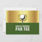Invitation Conception minimaliste du Golf Party (Dos)