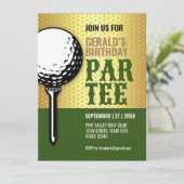 Invitation Conception minimaliste du Golf Party (Debout devant)
