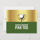 Invitation Conception minimaliste du Golf Party (Dos)