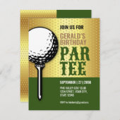 Invitation Conception minimaliste du Golf Party (Devant / Derrière)