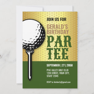 Invitation Conception minimaliste du Golf Party