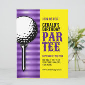 Invitation Conception minimaliste du Golf Party (Debout devant)