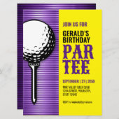 Invitation Conception minimaliste du Golf Party (Devant / Derrière)