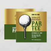 Invitation Conception minimaliste du Golf Party (Devant / Derrière)