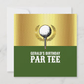 Invitation Conception minimaliste du Golf Party (Dos)