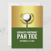 Invitation Conception minimaliste du Golf Party (Dos)