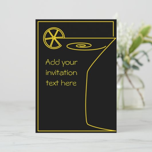 Invitation Conception moderne de cocktail (Debout devant)