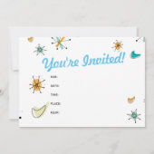 Invitation Conception moderne de la moitié du siècle (Dos)