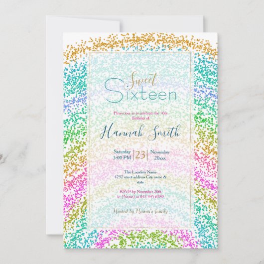 Invitation Conception moderne des points de Parties scintilla (Devant)