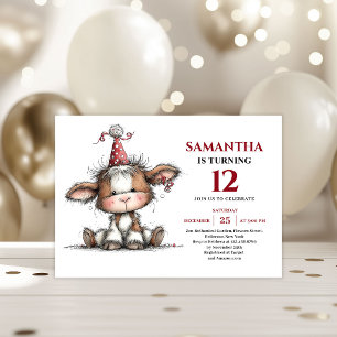 Invitation Conception moderne et fantaisiste d'animaux vaches