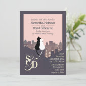 Invitation Conception monographique de mariage sur le thème d (Debout devant)