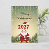 Invitation Conception Noël & Nouvel An 2027 (Debout devant)