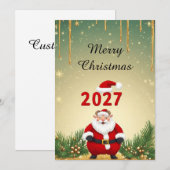 Invitation Conception Noël & Nouvel An 2027 (Devant / Derrière)