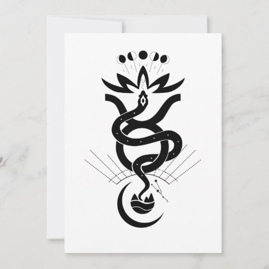 Invitation Conception originale pour l'impression Serpent 202 (Devant)