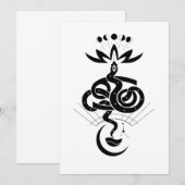 Invitation Conception originale pour l'impression Serpent 202 (Devant / Derrière)