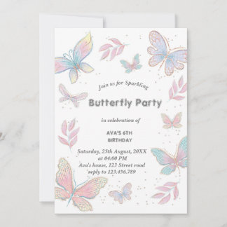 Invitation Conception papillon