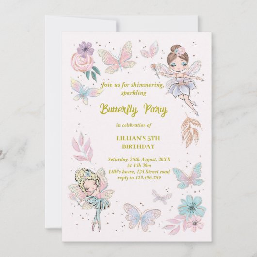 Invitation Conception papillon (Devant)