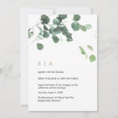 Invitation Conception personnalisée #2 - Eucalyptus Feuilles  (Devant)