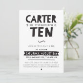 Invitation Conception personnalisée fête d'anniversaire moder (Debout devant)