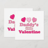 Invitation Conception Petit Valentin de papa avec des coeurs (Devant / Derrière)
