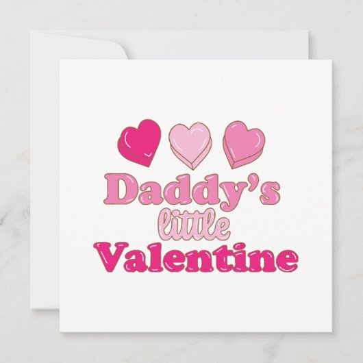 Invitation Conception Petit Valentin de papa avec des coeurs (Devant)