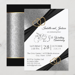 Invitation Conception pour le 25e anniversaire de Silver Hear