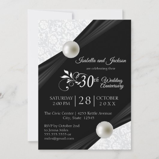 Invitation Conception pour le 30e Anniversaire de la Perle -  (Devant)