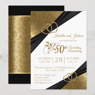 Invitation Conception pour le 50e anniversaire du Cœur d'or
