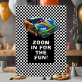 Invitation Conception rapide et amusante de voiture de course