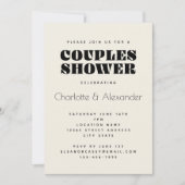Invitation Conception Rétro Groovy 70 en Noir pour une Fête d (Devant)