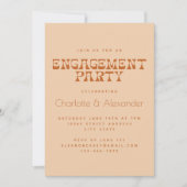 Invitation Conception Rétro Groovy 70s en Marron pour une Fêt (Devant)