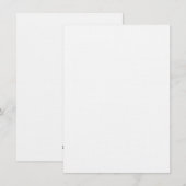 Invitation Conception simple blanche personnalisée moderne Aj (Devant / Derrière)