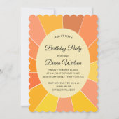Invitation Conception Sun Abstraite personnalisée | (Devant)