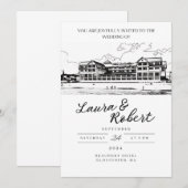 Invitation Conception sur mesure de lieu Beauport Hotel Massa (Devant / Derrière)