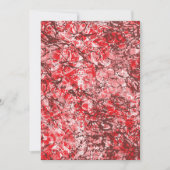 Invitation Conception textile rectangulaire avec rouge, blanc (Devant)