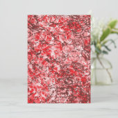 Invitation Conception textile rectangulaire avec rouge, blanc (Debout devant)