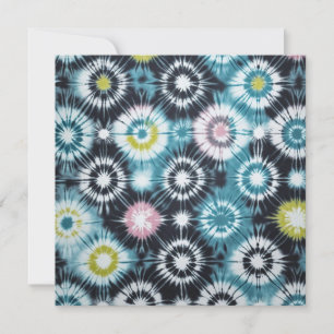 Invitation Conception Tie Dye en étoile explosive