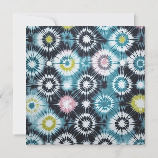 Invitation Conception Tie Dye en étoile explosive (Devant)