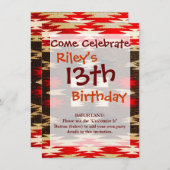 Invitation Conception tribale amérindienne (Devant / Derrière)