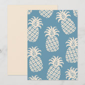 Invitation Conception tropicale de torsion d'ananas (Devant / Derrière)