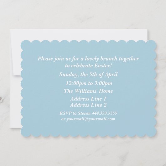 Invitation Conception vintage Custom Easter Brunch (Dos)