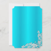 Invitation Conception vintage Florale Argent (Dos)