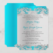Invitation Conception vintage Florale Argent (Devant / Derrière)